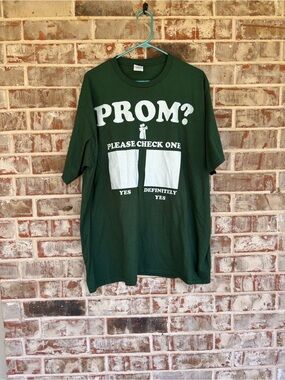 Port & Company Green Crewneck‎ Prom Question T-Shirt